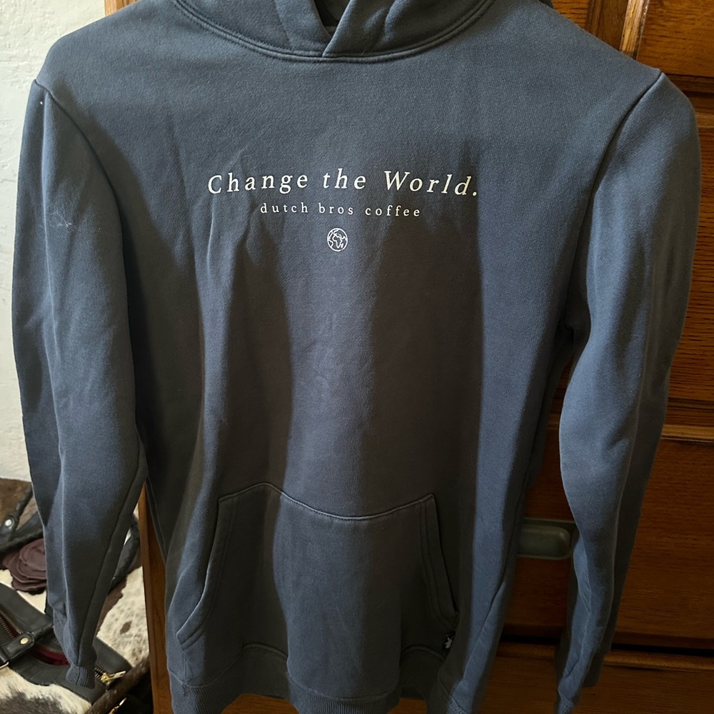 Dutch Bros Gray Sweatshirt Change the World